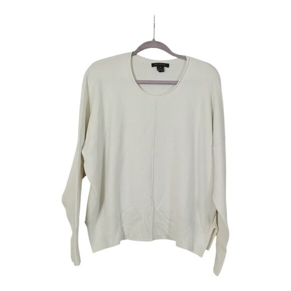 French Connection Women's Knit XL Ivory Pullover Sweater Acrylic Oversized - Picture 1 of 11